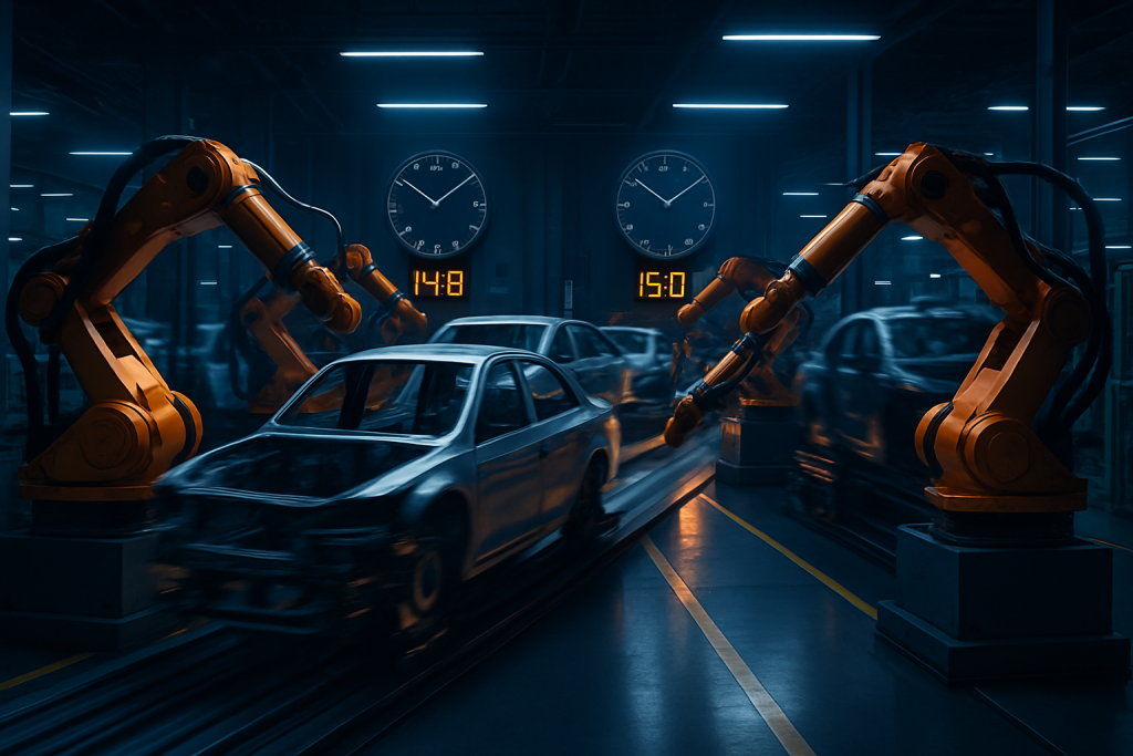 takt time - capa ilustrativa do artigo MOCX sobre ritmo de produção industrial