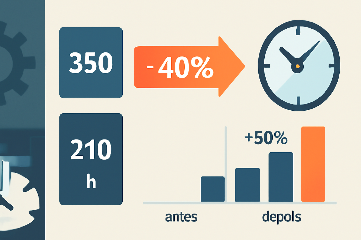 custo de parada de máquina - infográfico do cálculo de custo por hora parada