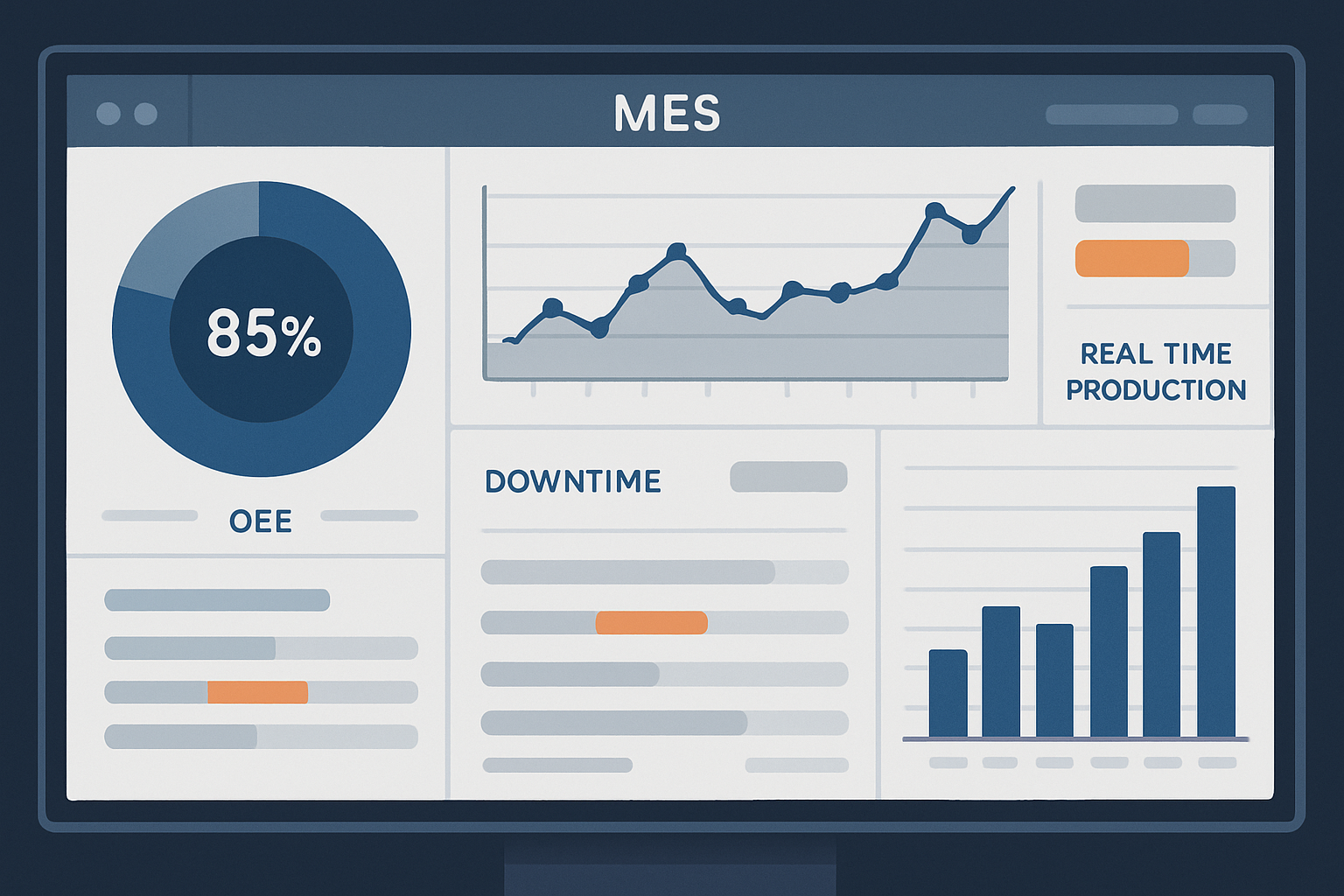 plataforma de OEE - dashboard StrategyOEE em tempo real